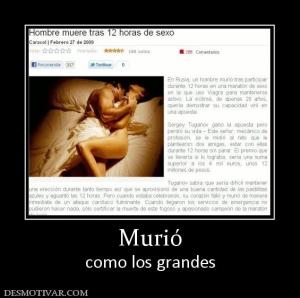 Murió como los grandes