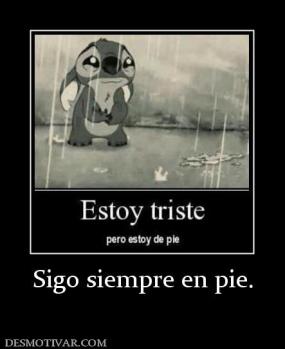 Sigo siempre en pie.