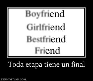 Toda etapa tiene un final