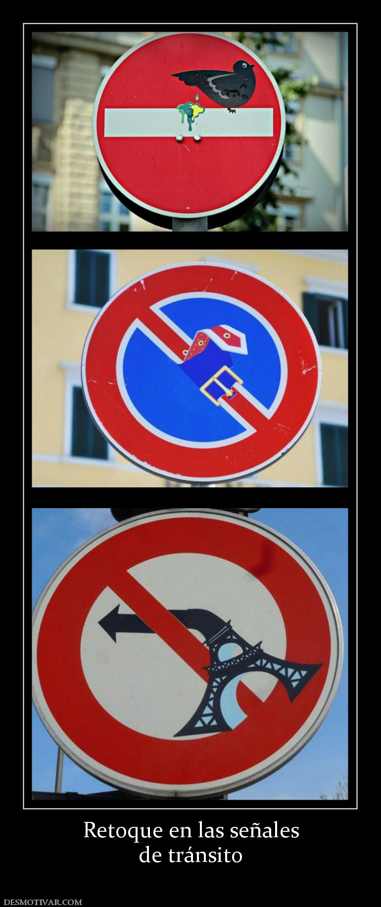 Retoque en las señales de tránsito