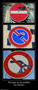 Retoque en las señales de tránsito