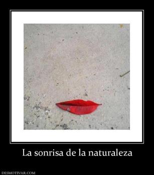 La sonrisa de la naturaleza