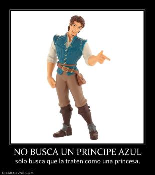 NO BUSCA UN PRINCIPE AZUL sólo busca que la traten como una princesa.