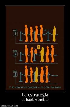 La estrategia de habla y cuélate