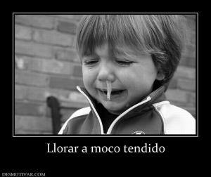 Llorar a moco tendido