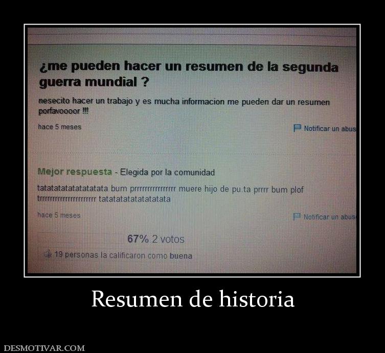 Resumen de historia