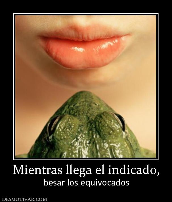 Mientras llega el indicado, besar los equivocados
