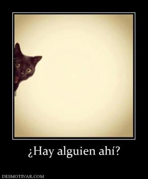 ¿Hay alguien ahí?