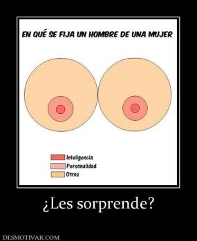¿Les sorprende?
