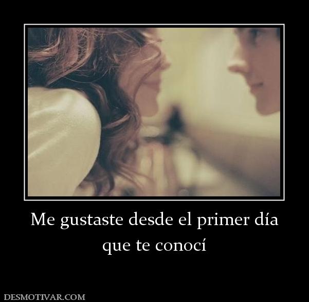 Me gustaste desde el primer día que te conocí