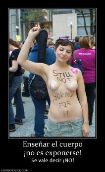 Enseñar el cuerpo ¡no es exponerse! Se vale decir ¡NO!