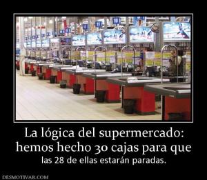 La lógica del supermercado: hemos hecho 30 cajas para que las 28 de ellas estarán paradas.