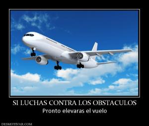 SI LUCHAS CONTRA LOS OBSTACULOS Pronto elevaras el vuelo