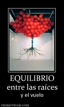 EQUILIBRIO entre las raíces y el vuelo