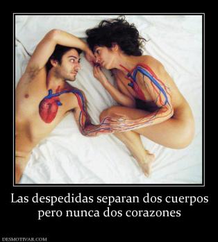 Las despedidas separan dos cuerpos pero nunca dos corazones