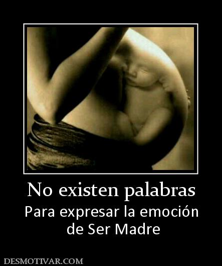 No existen palabras Para expresar la emoción  de Ser Madre