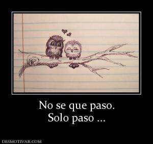 No se que paso. Solo paso ...
