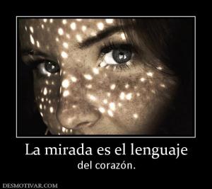 La mirada es el lenguaje del corazón.