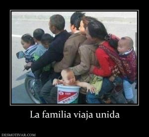 La familia viaja unida