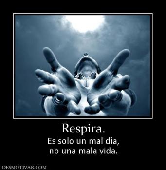 Respira. Es solo un mal día, no una mala vida.