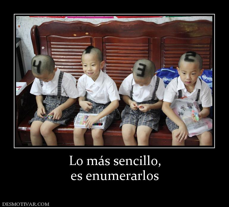 Lo más sencillo, es enumerarlos