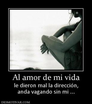Al amor de mi vida le dieron mal la dirección, anda vagando sin mi ...