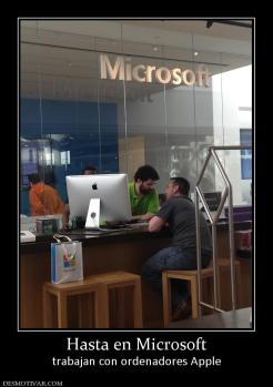 Hasta en Microsoft trabajan con ordenadores Apple