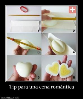 Tip para una cena romántica