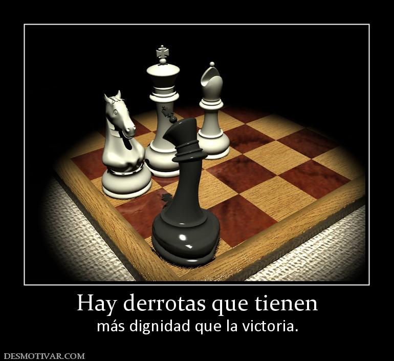 Hay derrotas que tienen más dignidad que la victoria.