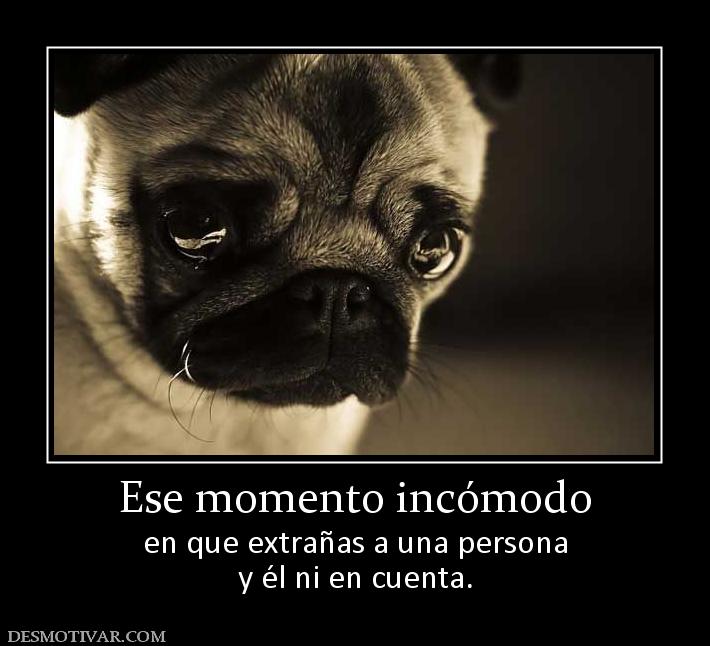 Ese momento incómodo en que extrañas a una persona y él ni en cuenta.