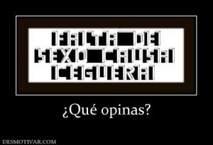 ¿Qué opinas?