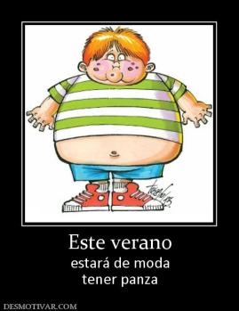 Este verano estará de moda tener panza