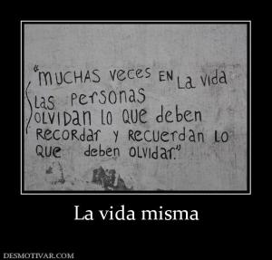 La vida misma