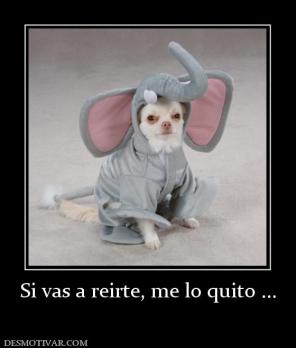 Si vas a reirte, me lo quito ...
