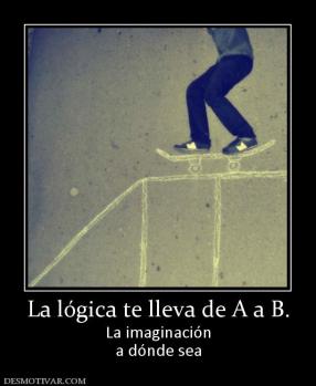 La lógica te lleva de A a B. La imaginación a dónde sea
