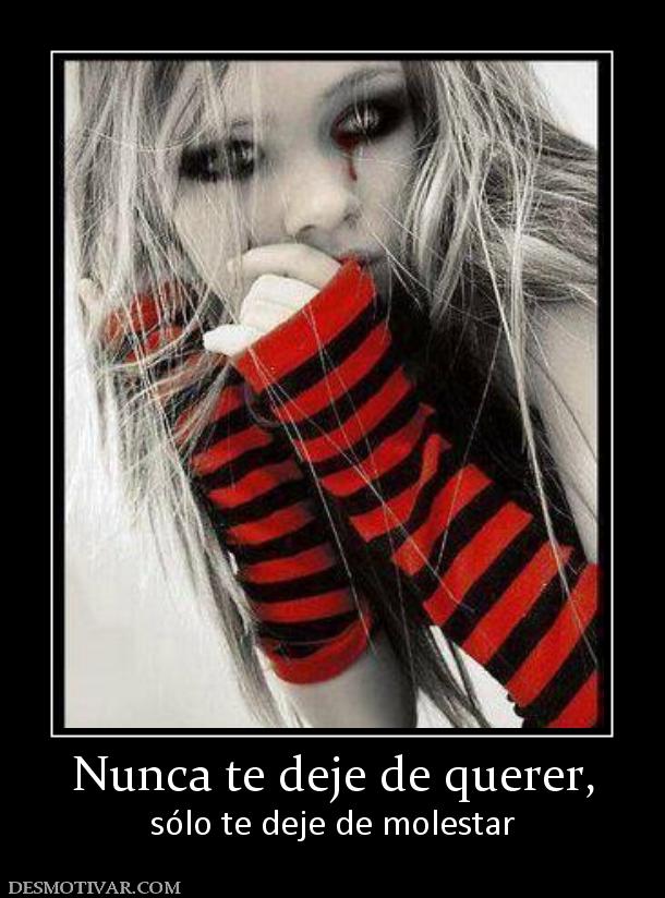 Nunca te deje de querer, sólo te deje de molestar