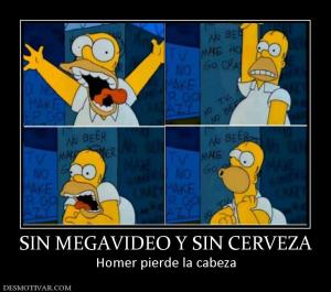SIN MEGAVIDEO Y SIN CERVEZA Homer pierde la cabeza