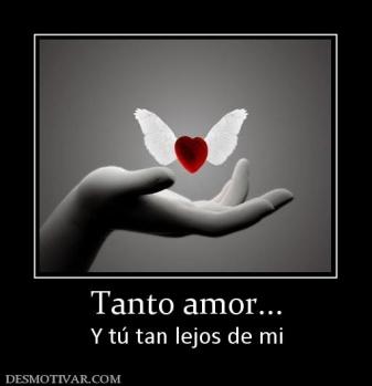 Tanto amor... Y tú tan lejos de mi