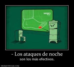 - Los ataques de noche son los más efectivos.