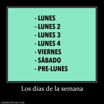 Los días de la semana