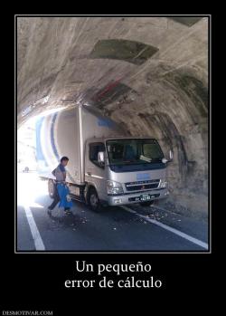 Un pequeño error de cálculo