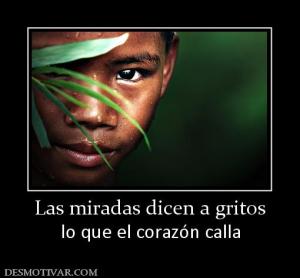 Las miradas dicen a gritos lo que el corazón calla