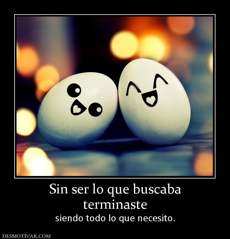 Sin ser lo que buscaba terminaste siendo todo lo que necesito.