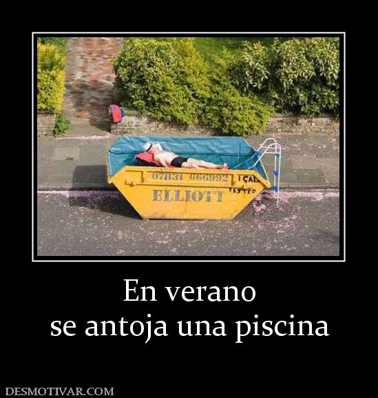 En verano se antoja una piscina