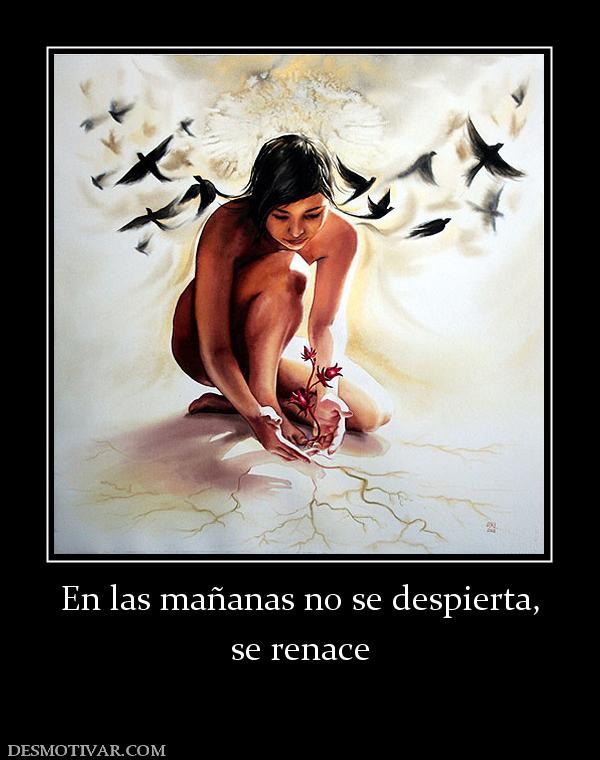 En las mañanas no se despierta, se renace