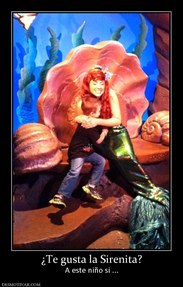 ¿Te gusta la Sirenita? A este niño si ...