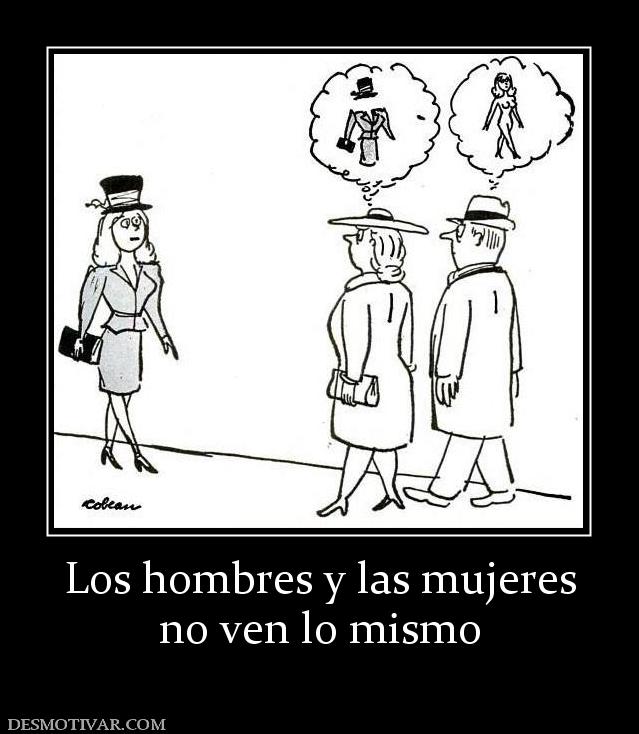 Los hombres y las mujeres no ven lo mismo