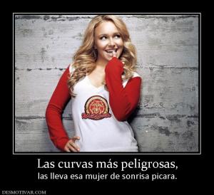 Las curvas más peligrosas, las lleva esa mujer de sonrisa picara.
