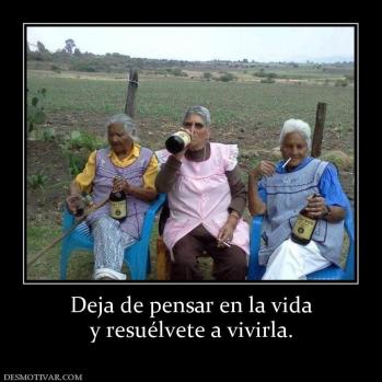 Deja de pensar en la vida y resuélvete a vivirla.