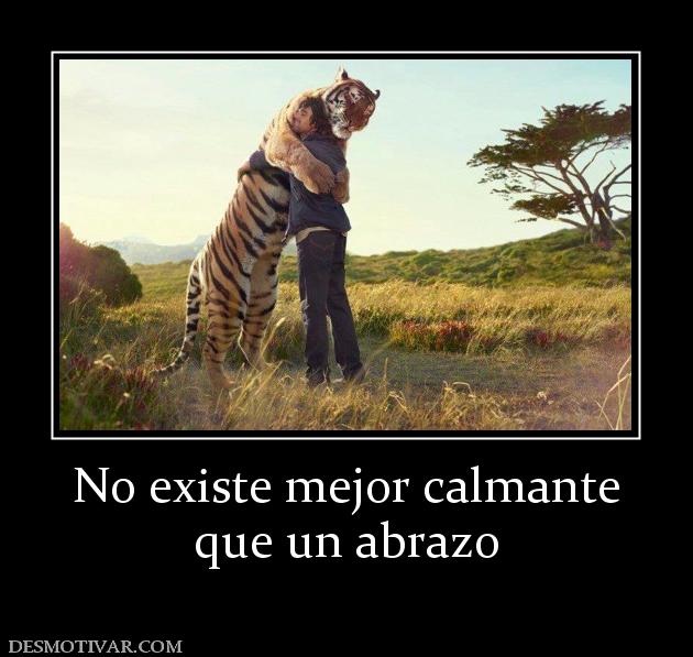 No existe mejor calmante que un abrazo